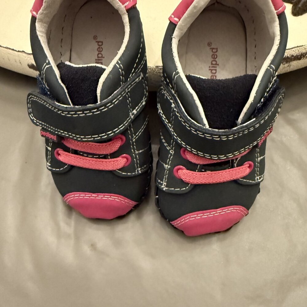 pediped Jake Navy/Pink Originals shoes